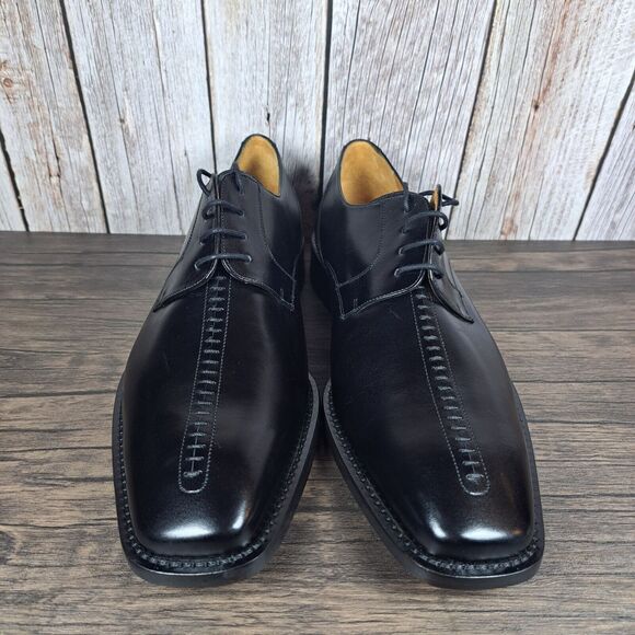 Mezlan Torque Black Men's Sz 10.5 M Lace Up Oxford Dress Shoe w/Dust Bag - Picture 2 of 16